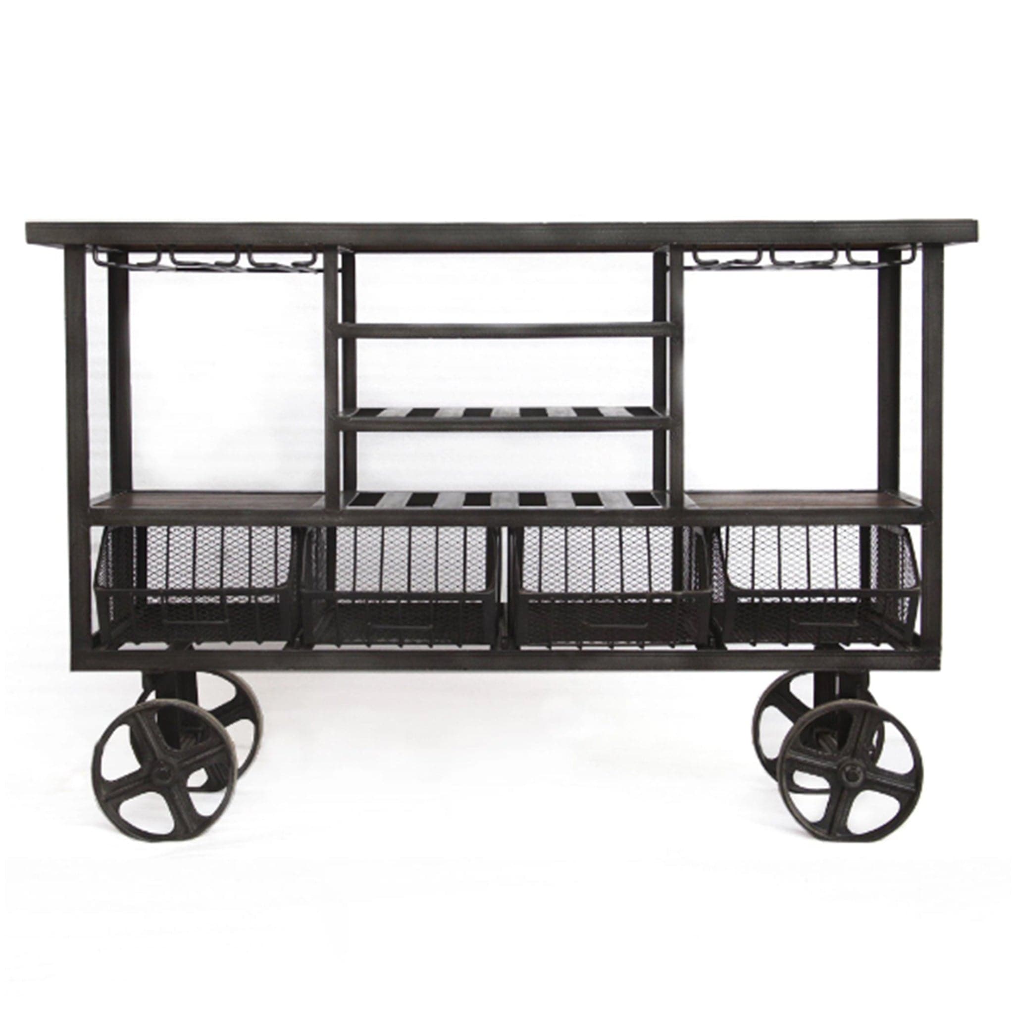 Paxton Bar Cart with Wheels