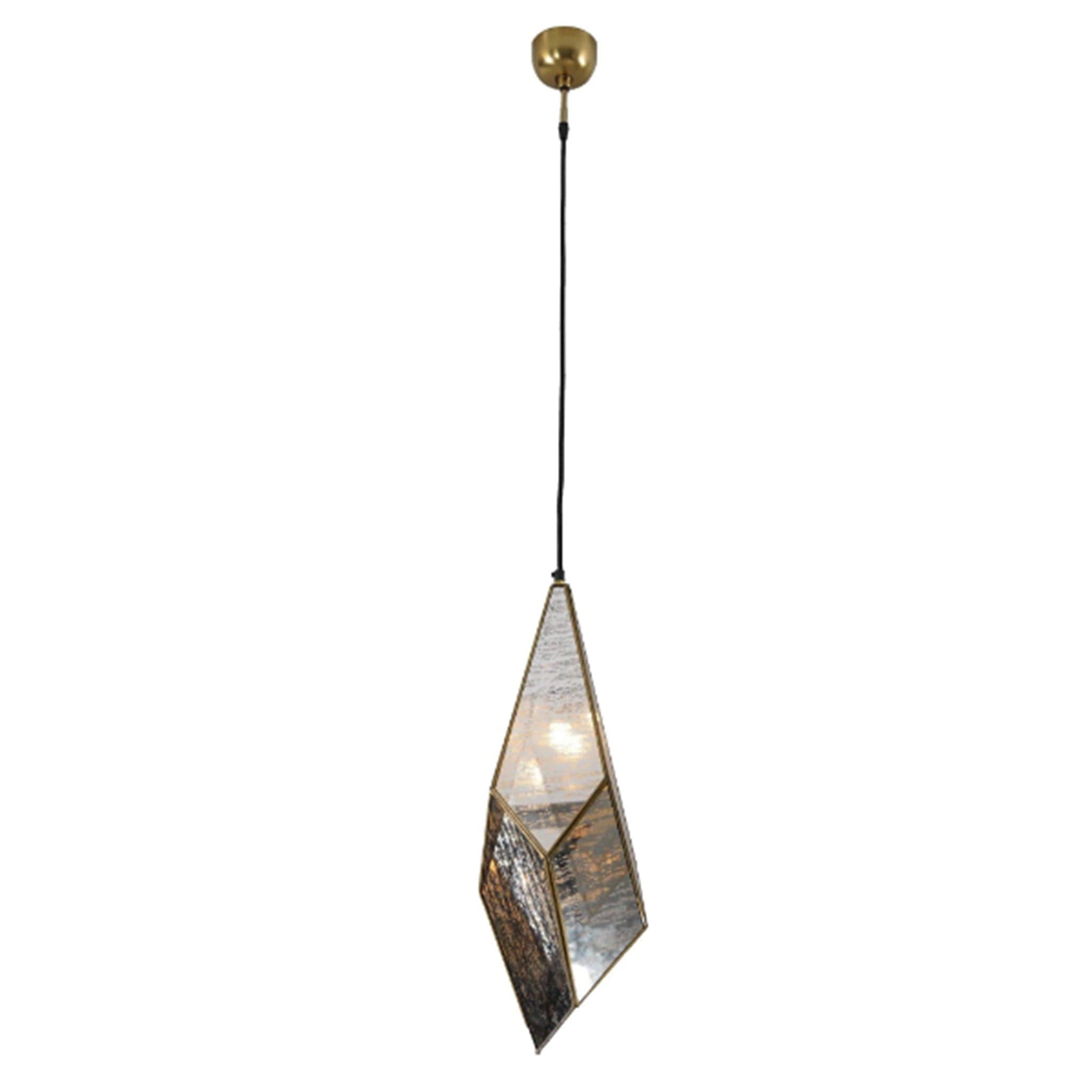 Bali Boho Glass Teardrop Hanging Pendant Light