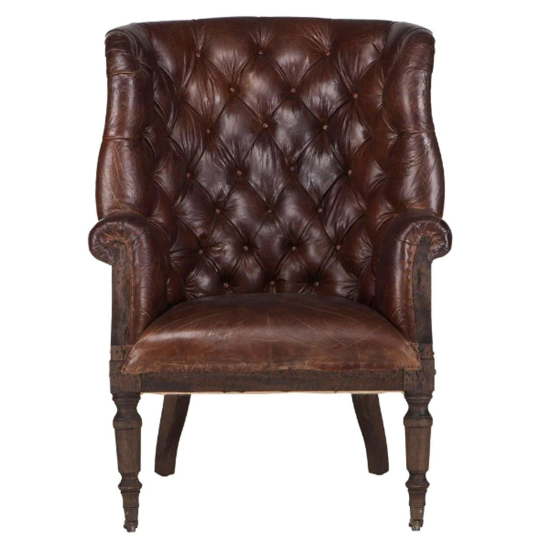 Charles Leather Tall Armchair