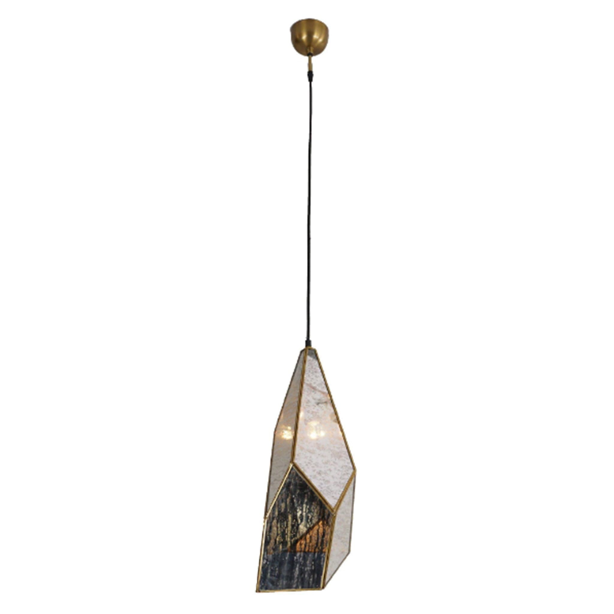 Bali Boho Glass Teardrop Hanging Pendant Light