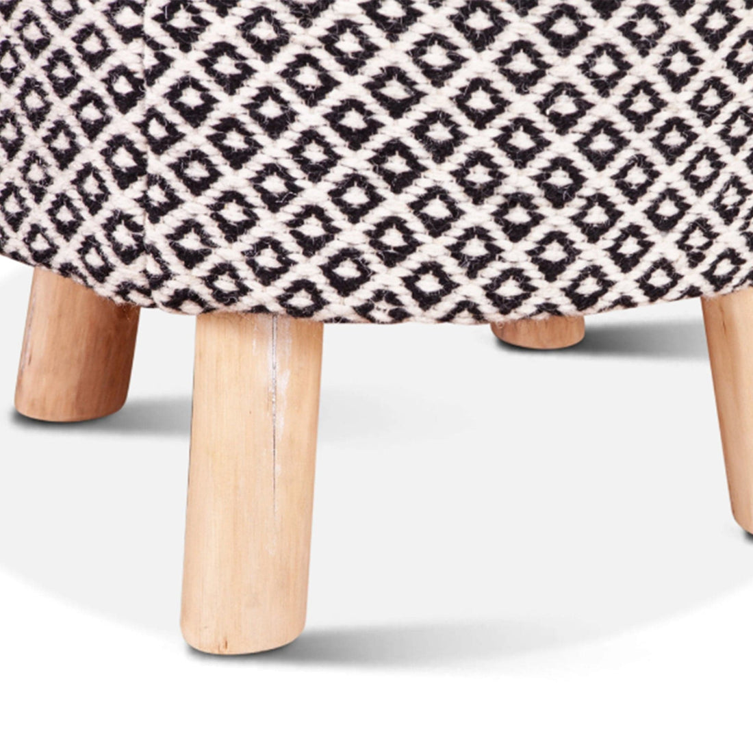 Algiers Upholstered Handloom Durry Stool