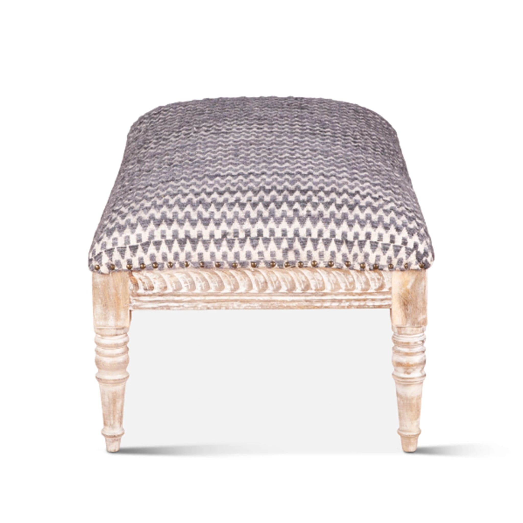 Algiers Upholstered Chocho Fabric Ottoman