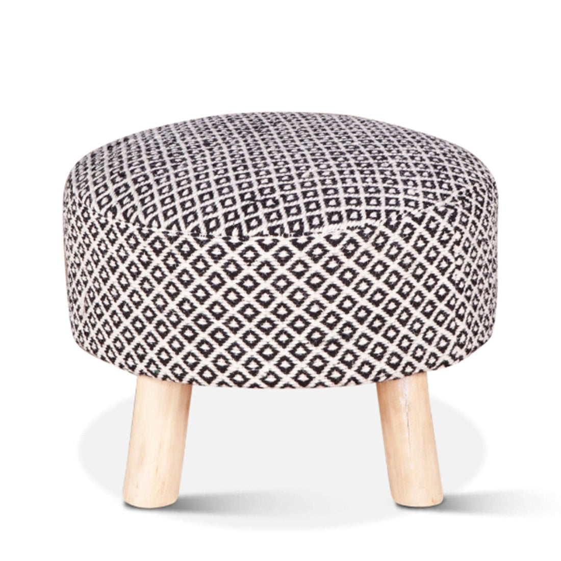 Algiers Upholstered Handloom Durry Stool