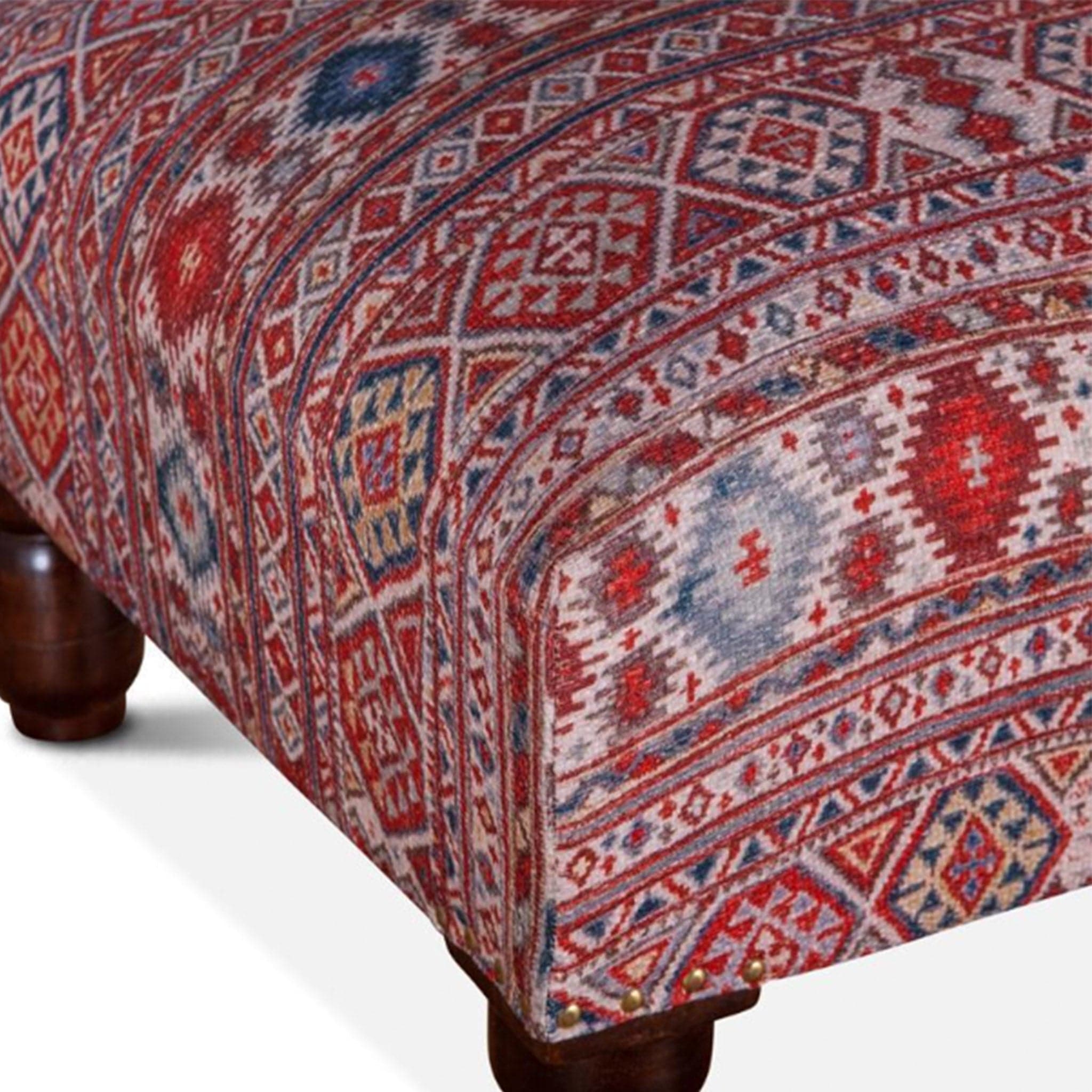 Algiers Mixed Red Pattern Ottoman