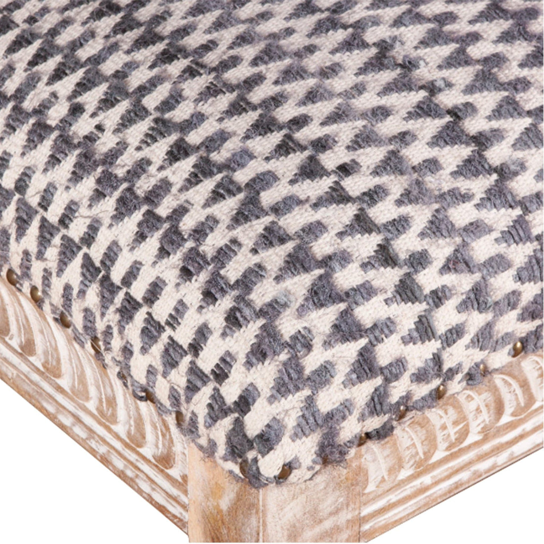 Algiers Upholstered Chocho Fabric Ottoman