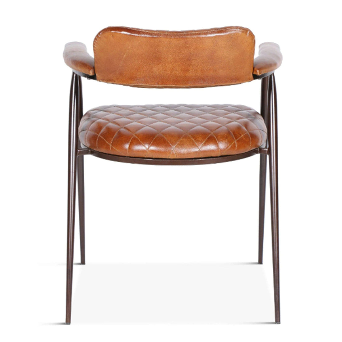 Hudson Diamond Stitched Leather Armchair