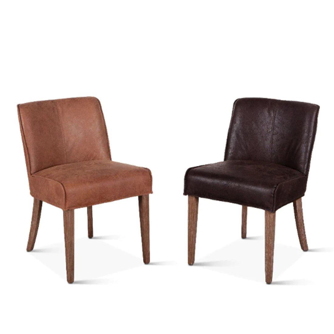 Avery Leather Side Chairs, Set of 2