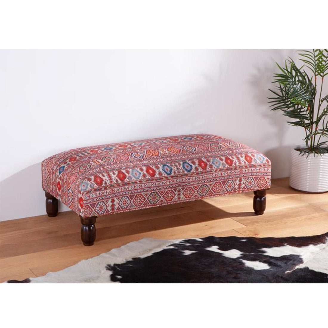 Algiers Mixed Red Pattern Ottoman