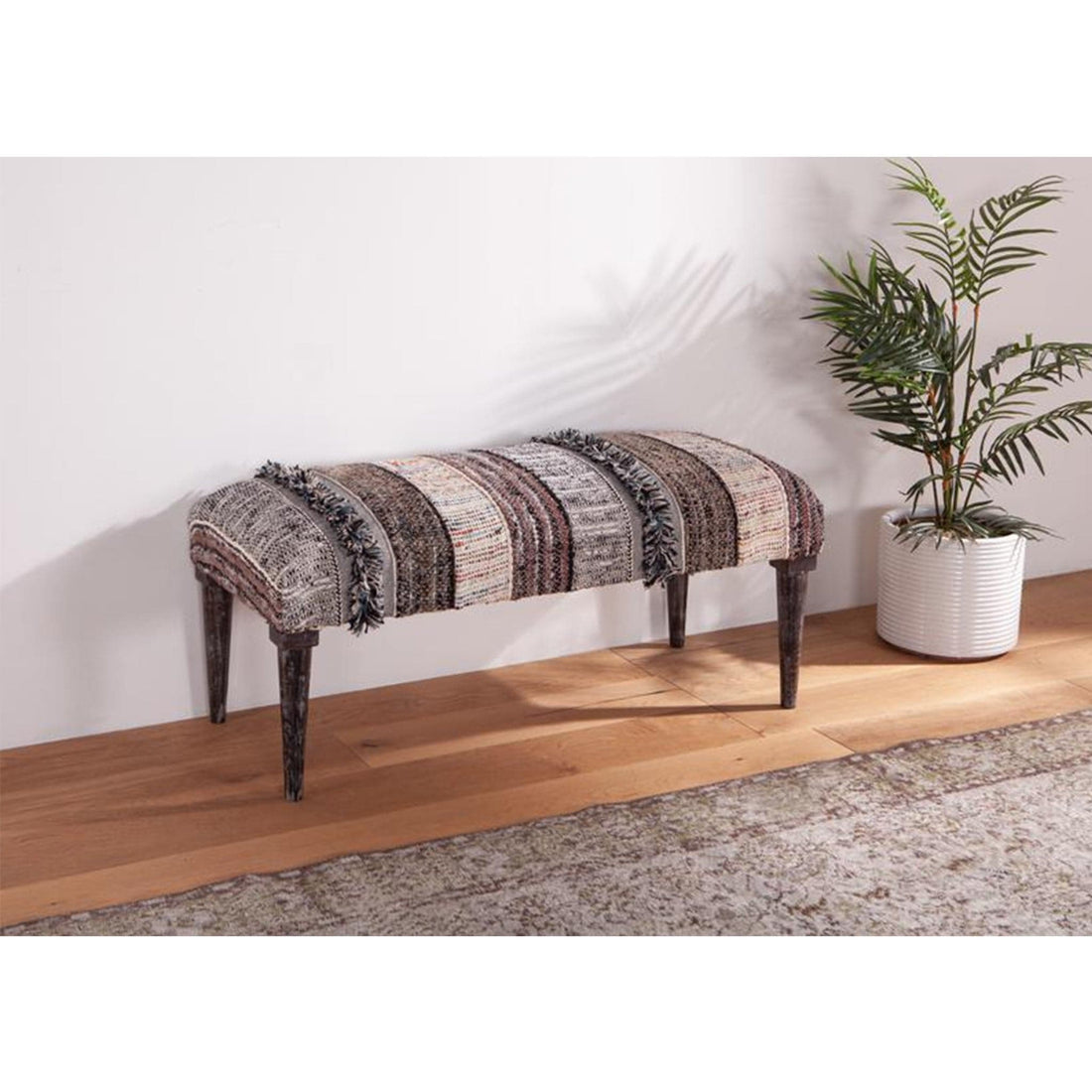 Algiers Upholstered Multi-Color Accent Bench