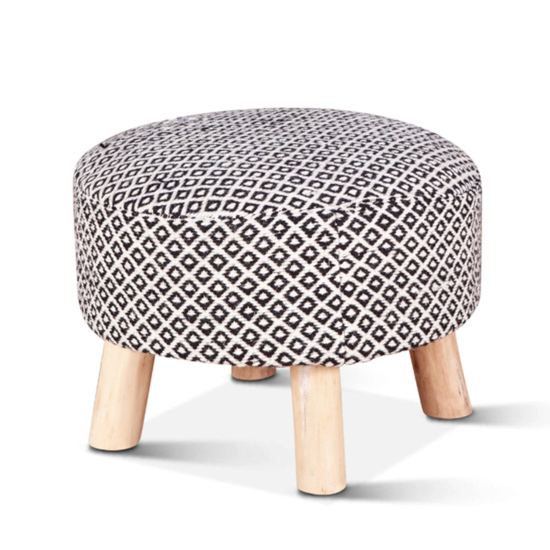 Algiers Upholstered Handloom Durry Stool