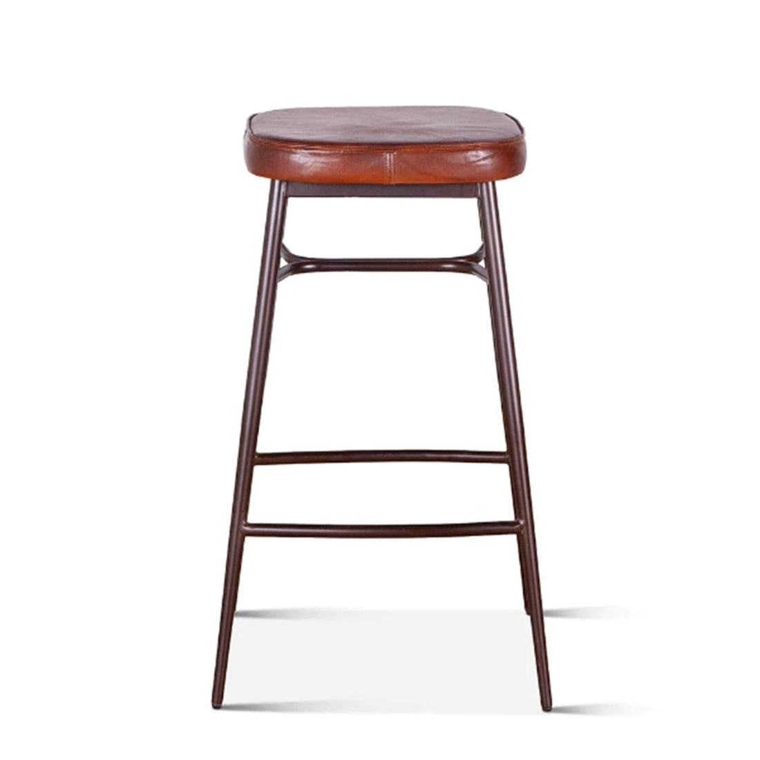 Hudson Backless Leather Bar Stool