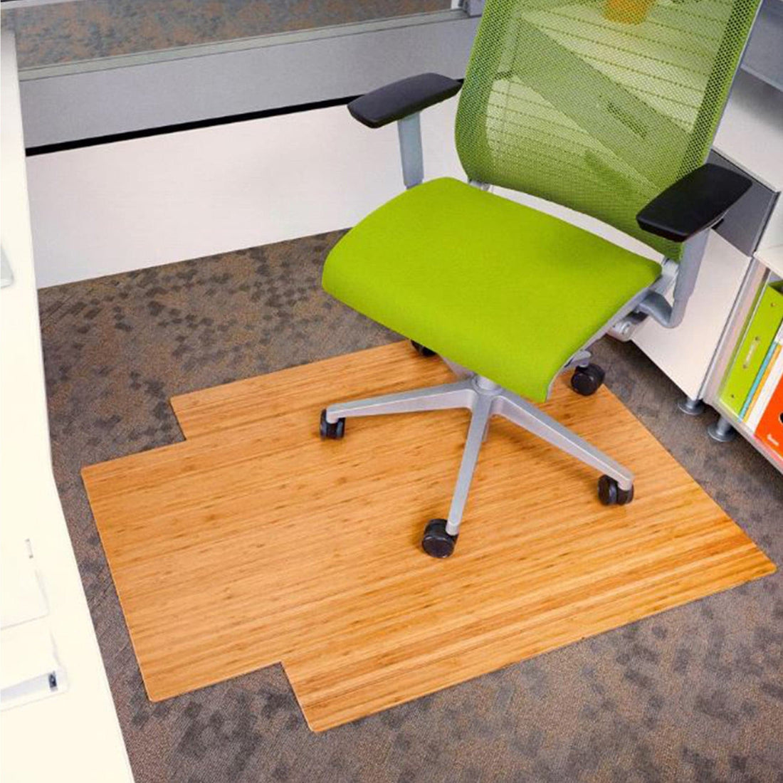 Standard Bamboo Chair Mat with lip