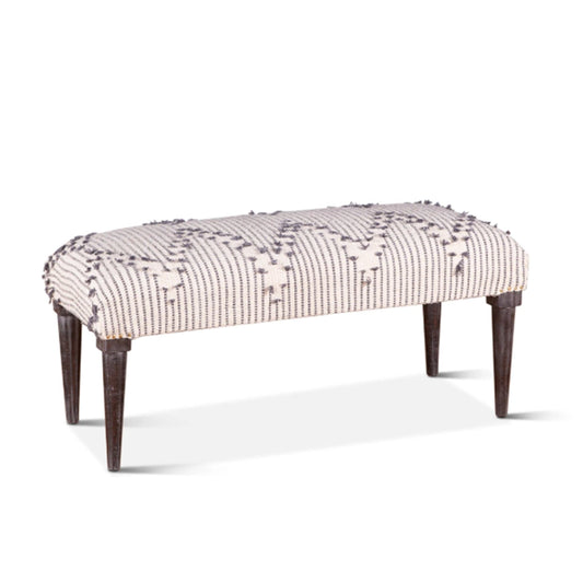Algiers Upholstered Handloom Durry Accent Bench