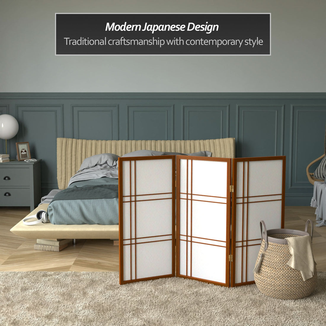 3 ft. Short Double Cross Shoji Screen