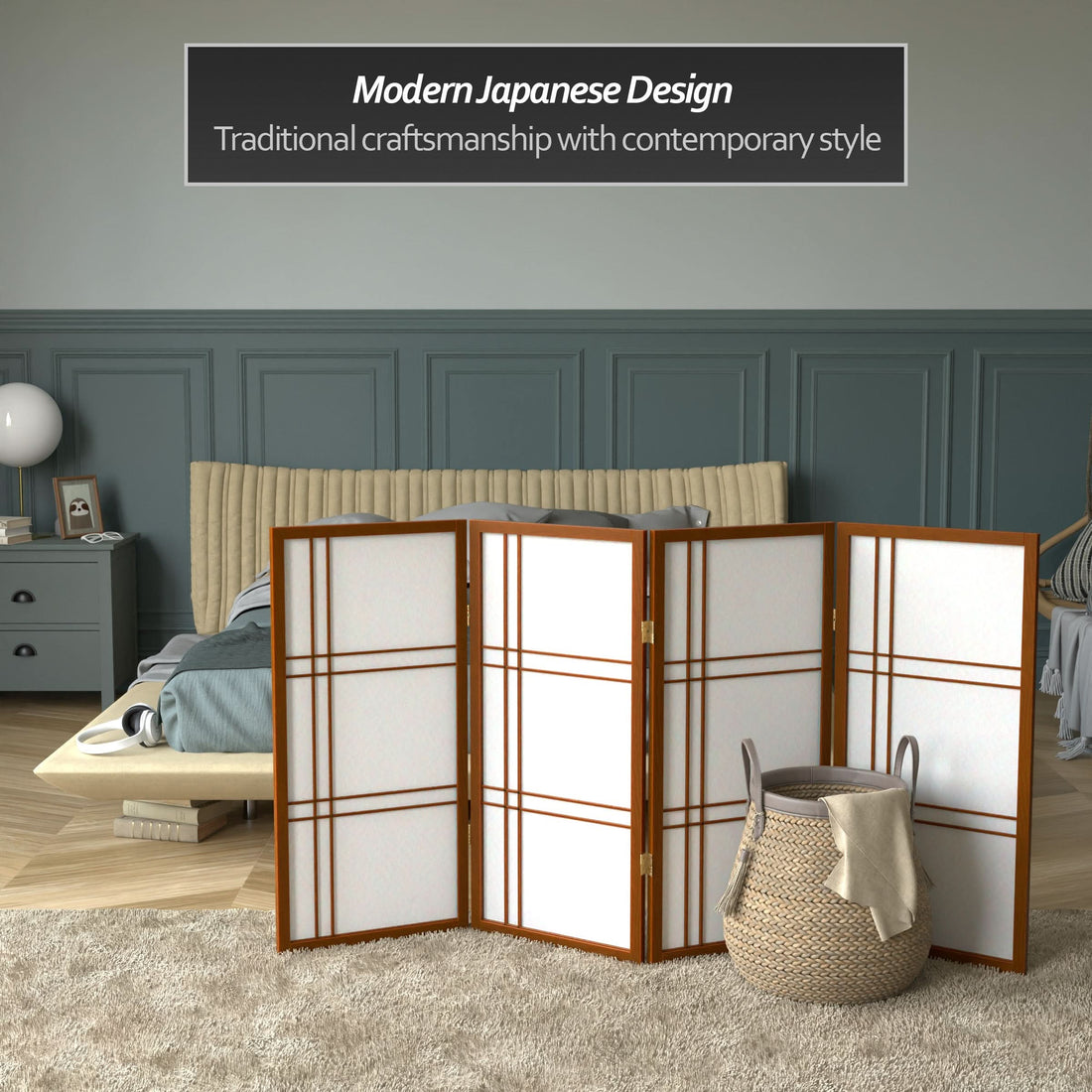 3 ft. Short Double Cross Shoji Screen