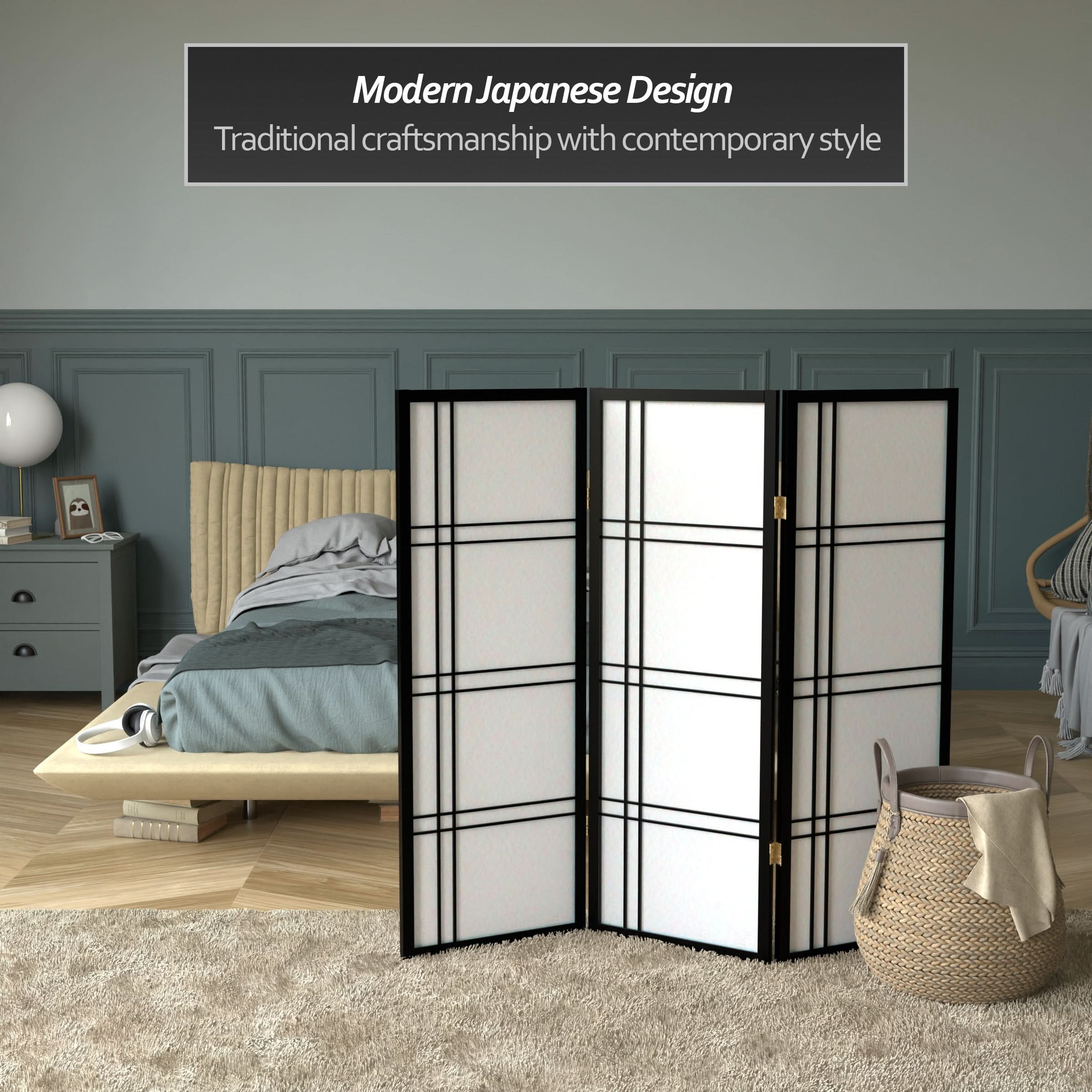 4 ft. Short Double Cross Shoji Screen
