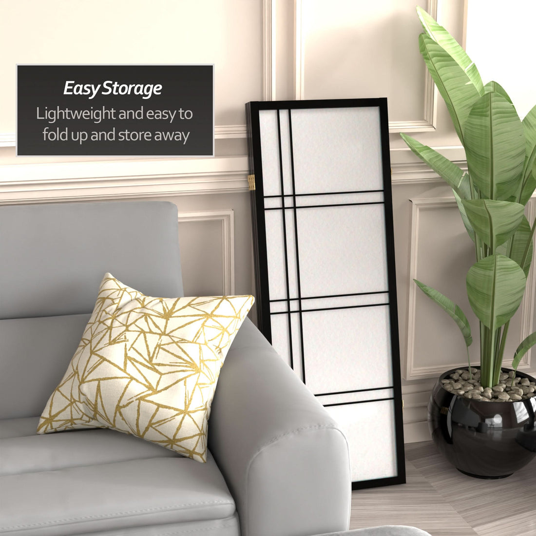 4 ft. Short Double Cross Shoji Screen