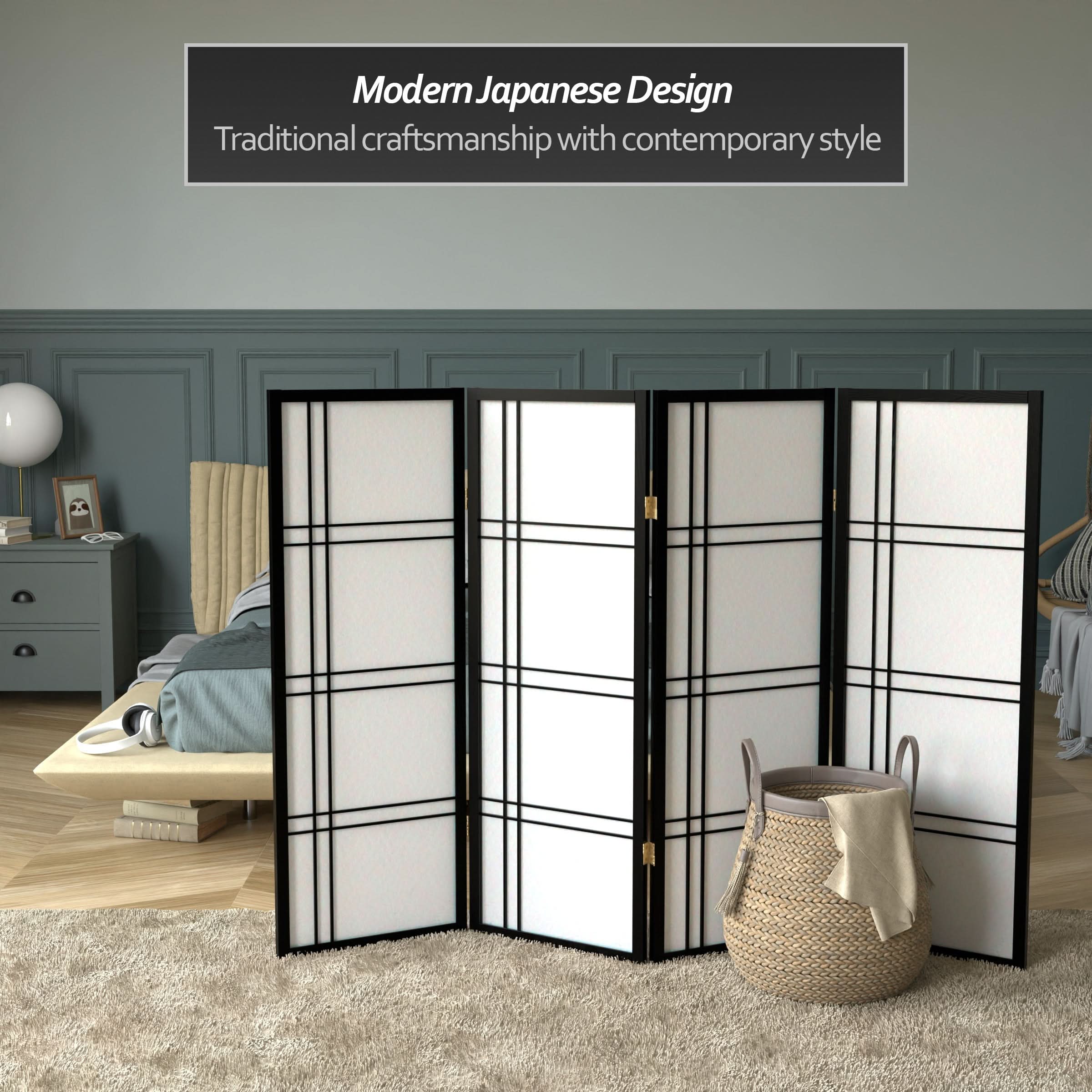4 ft. Short Double Cross Shoji Screen