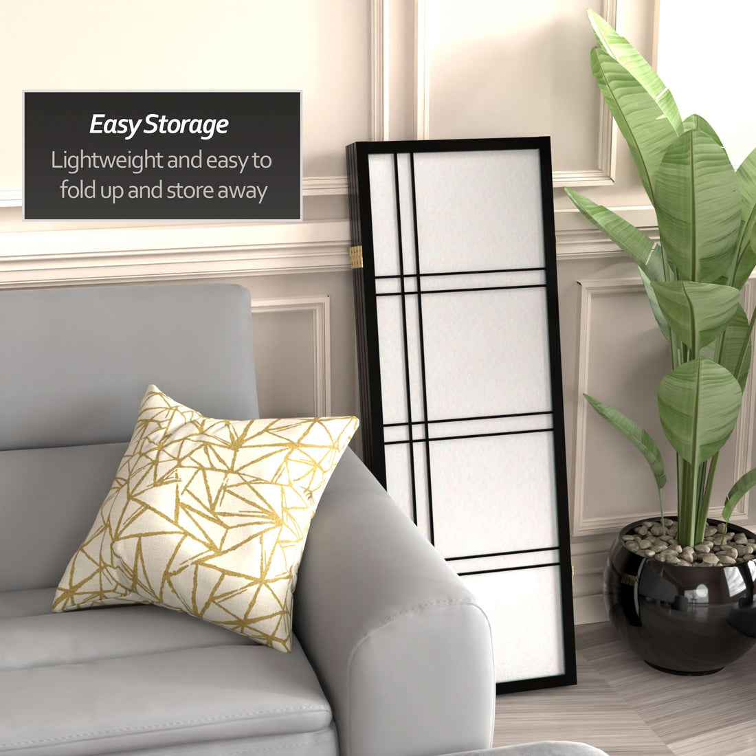 4 ft. Short Double Cross Shoji Screen