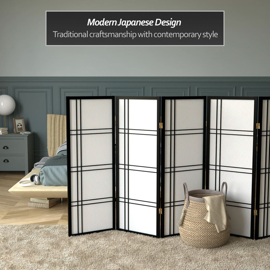 4 ft. Short Double Cross Shoji Screen
