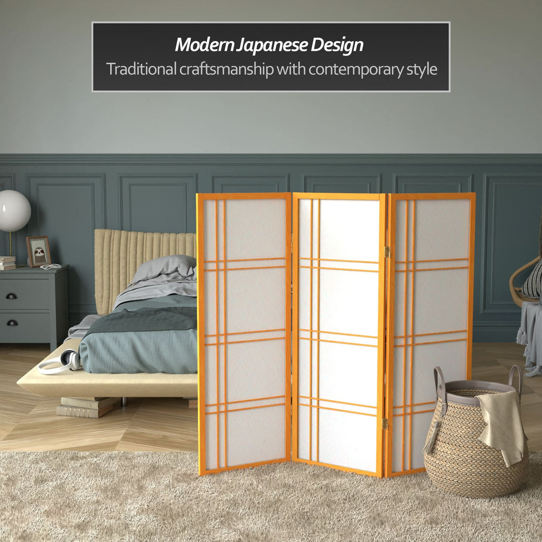 4 ft. Short Double Cross Shoji Screen