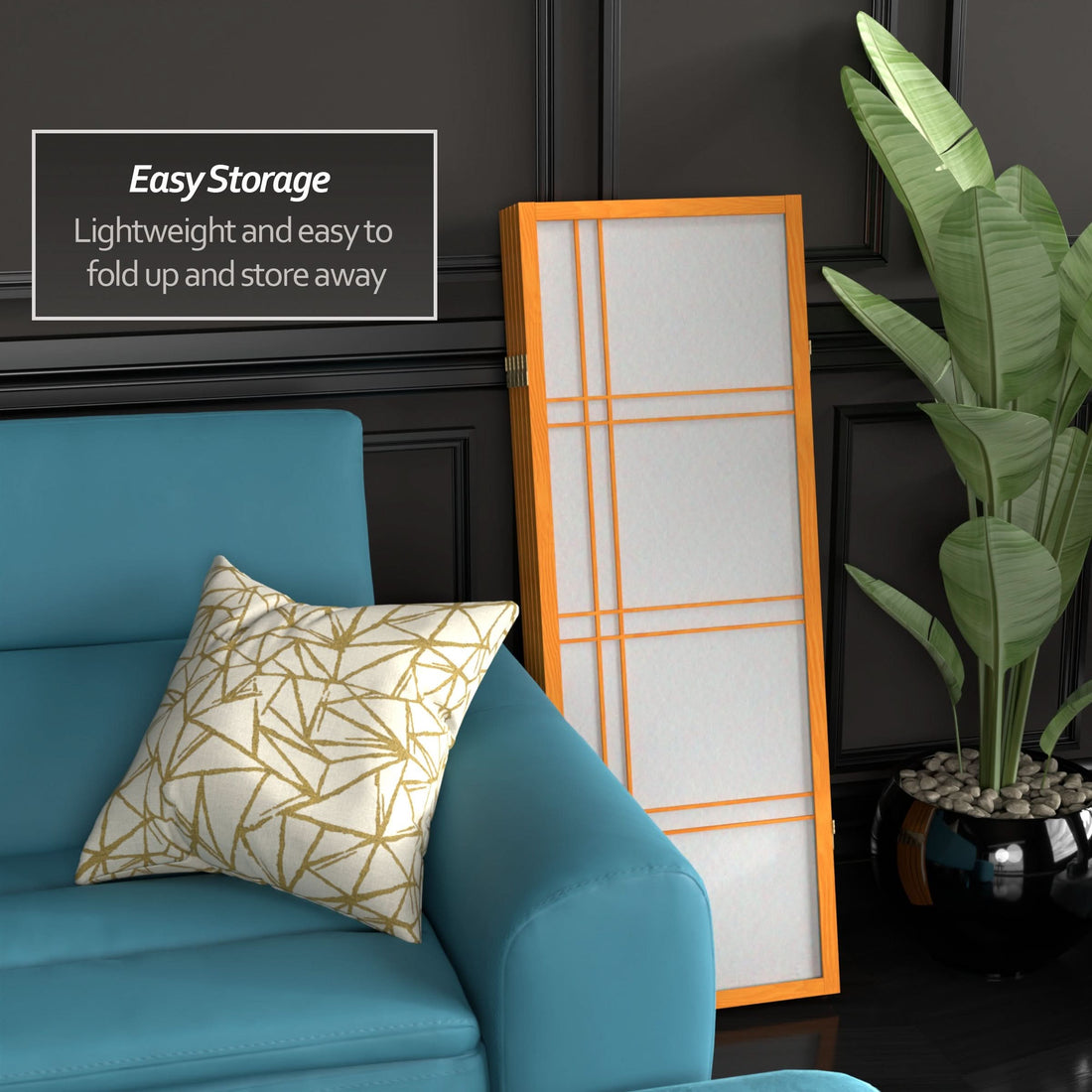 4 ft. Short Double Cross Shoji Screen