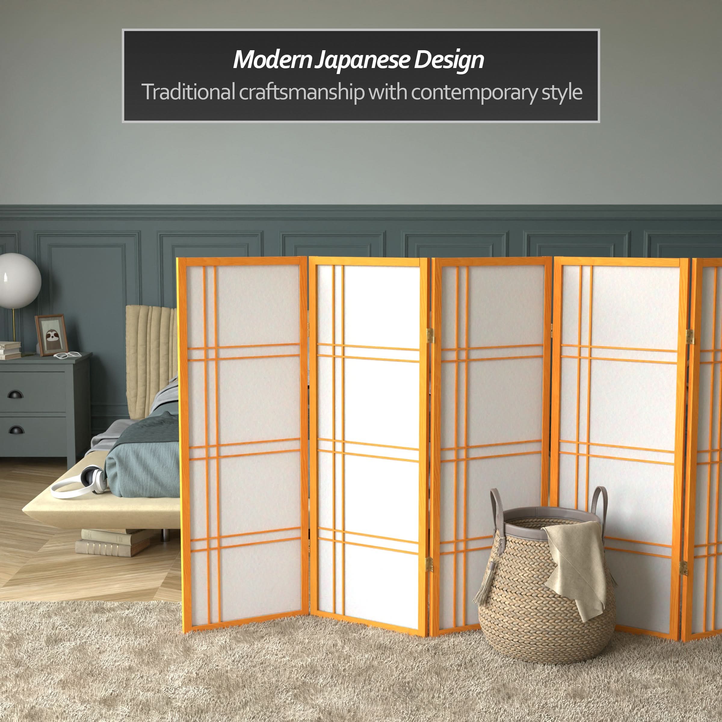 4 ft. Short Double Cross Shoji Screen