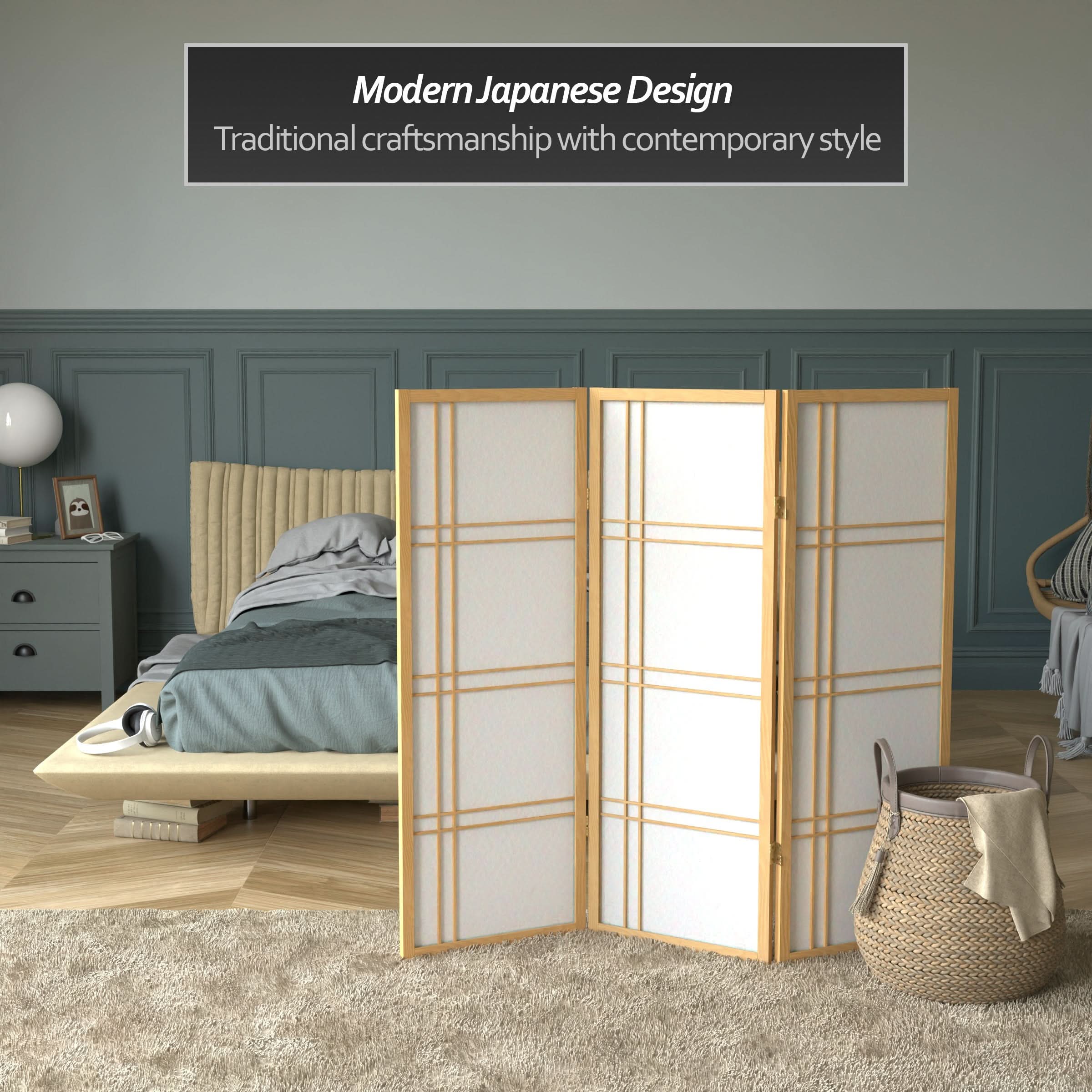 4 ft. Short Double Cross Shoji Screen