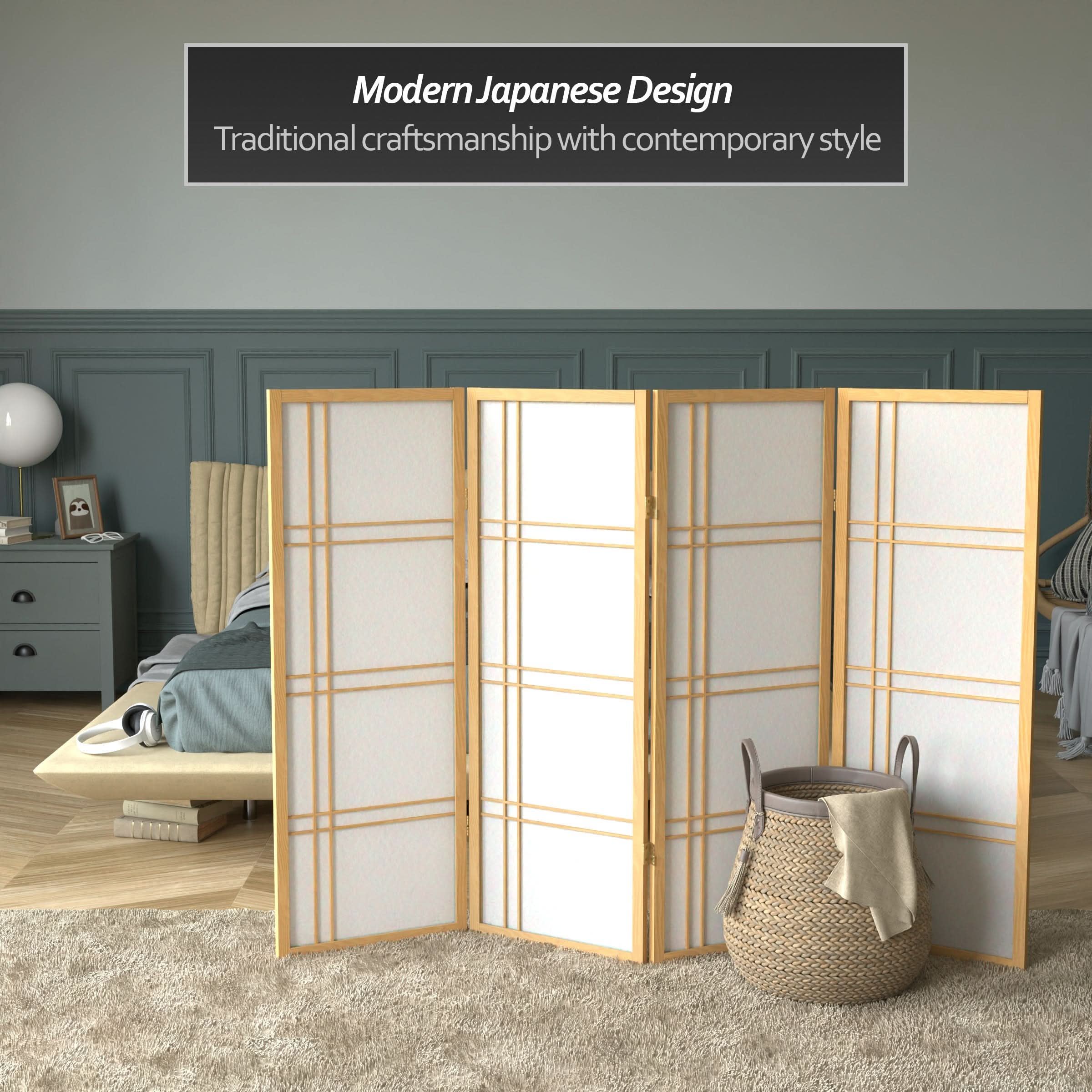 4 ft. Short Double Cross Shoji Screen