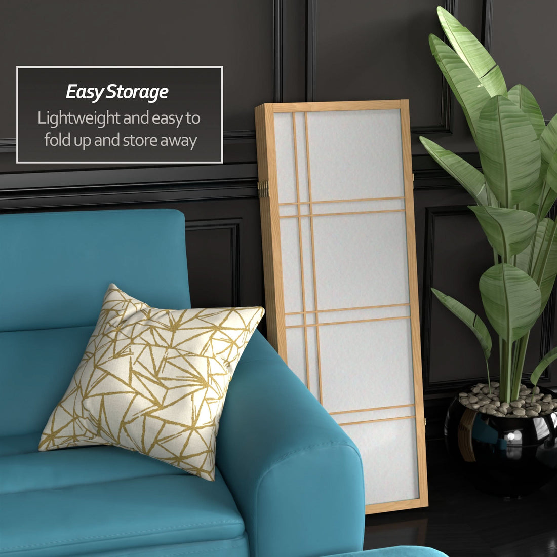 4 ft. Short Double Cross Shoji Screen