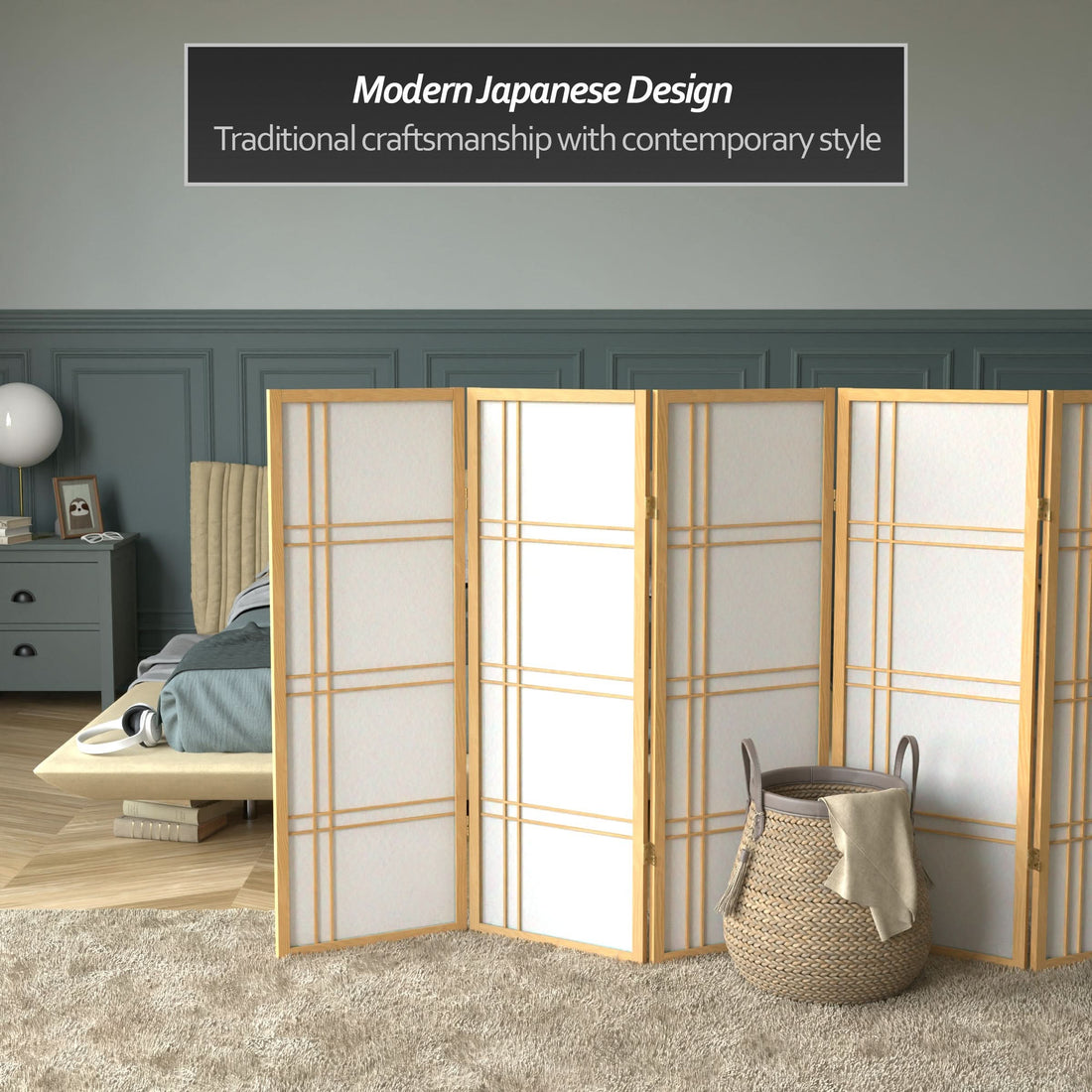 4 ft. Short Double Cross Shoji Screen