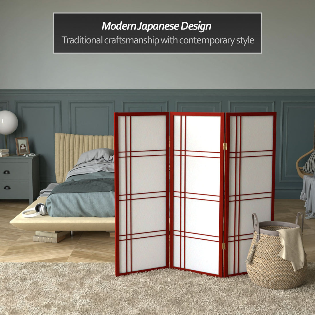 4 ft. Short Double Cross Shoji Screen