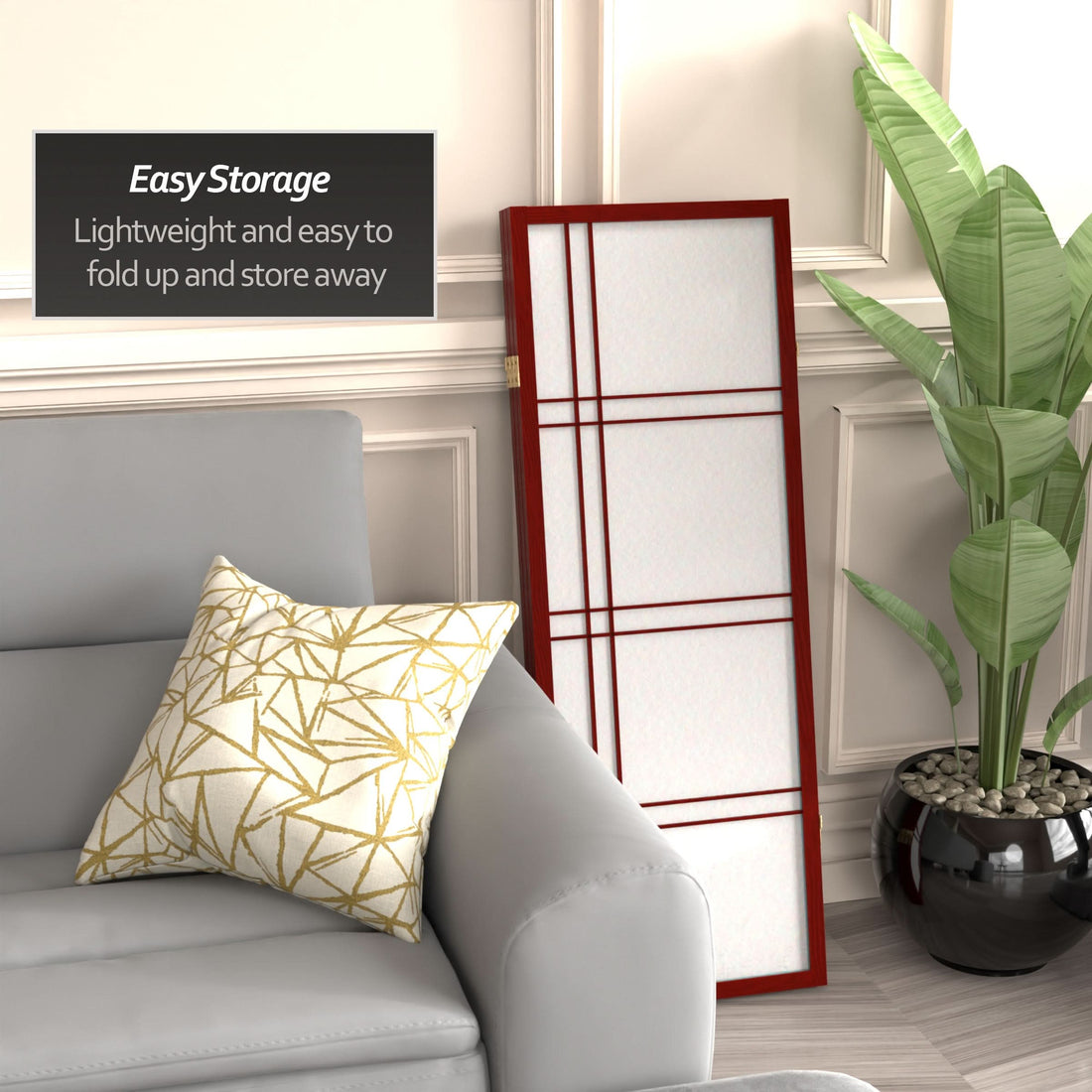 4 ft. Short Double Cross Shoji Screen