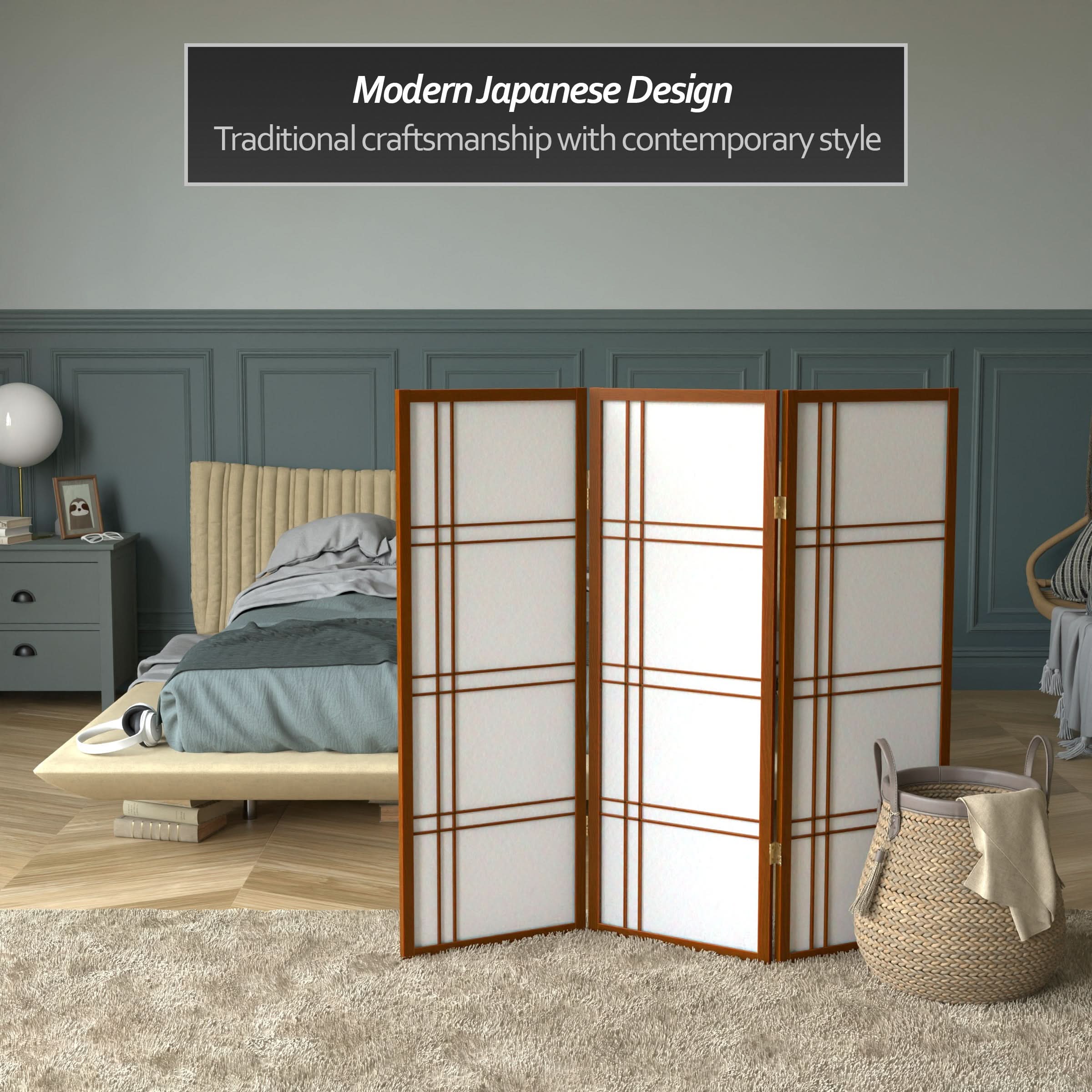 4 ft. Short Double Cross Shoji Screen