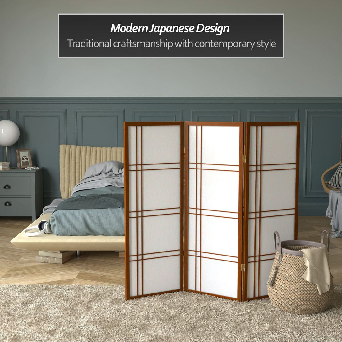 4 ft. Short Double Cross Shoji Screen