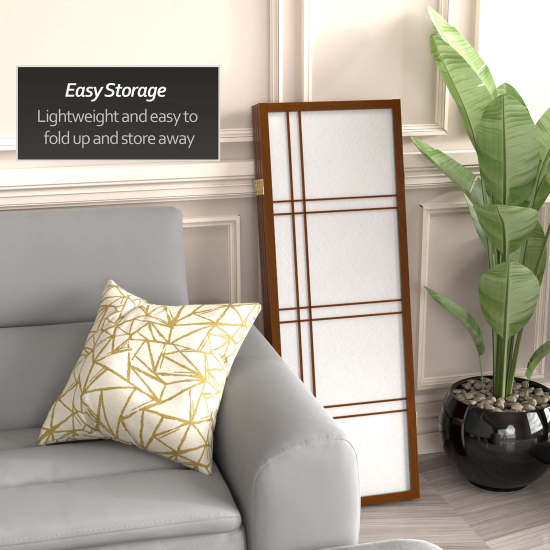 4 ft. Short Double Cross Shoji Screen