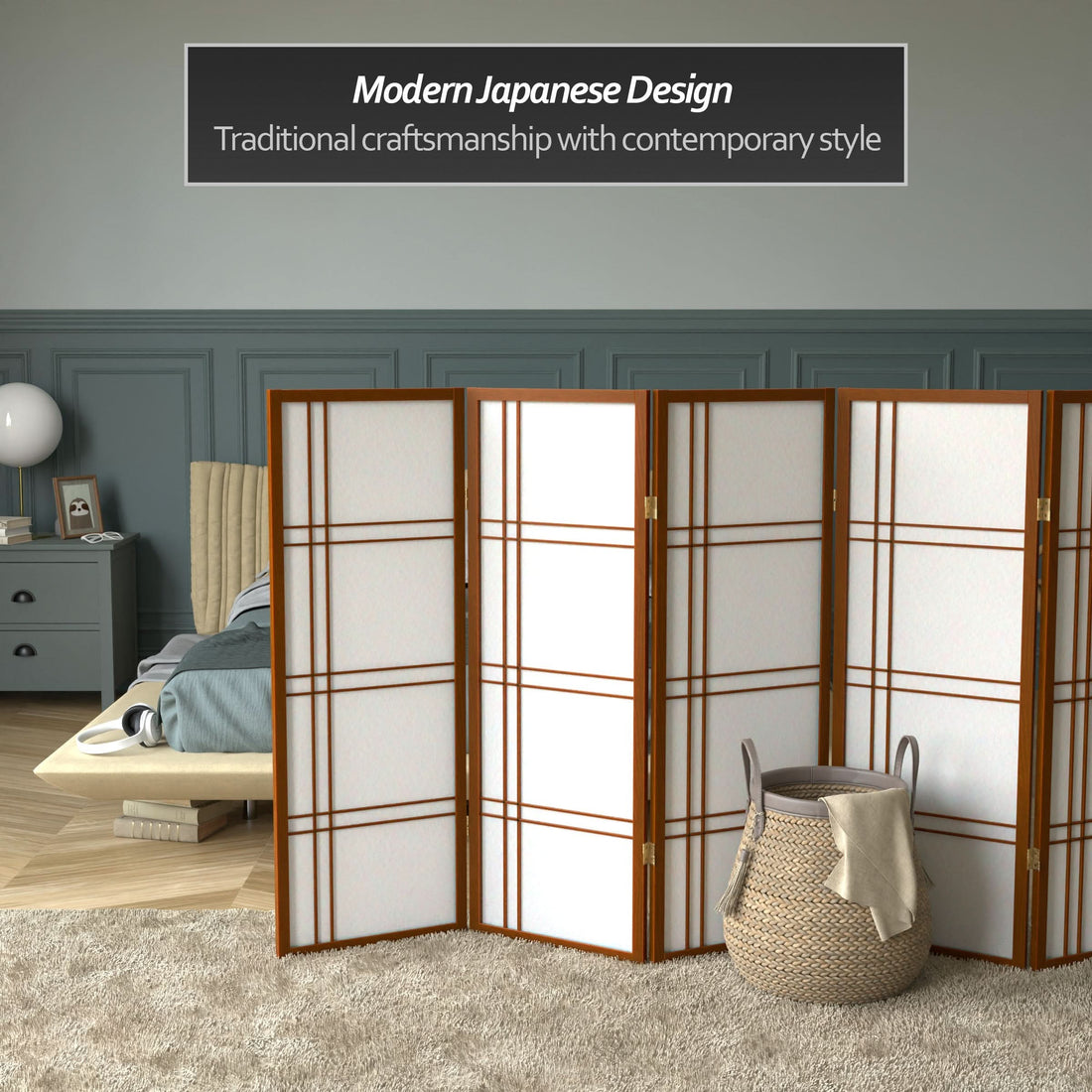 4 ft. Short Double Cross Shoji Screen