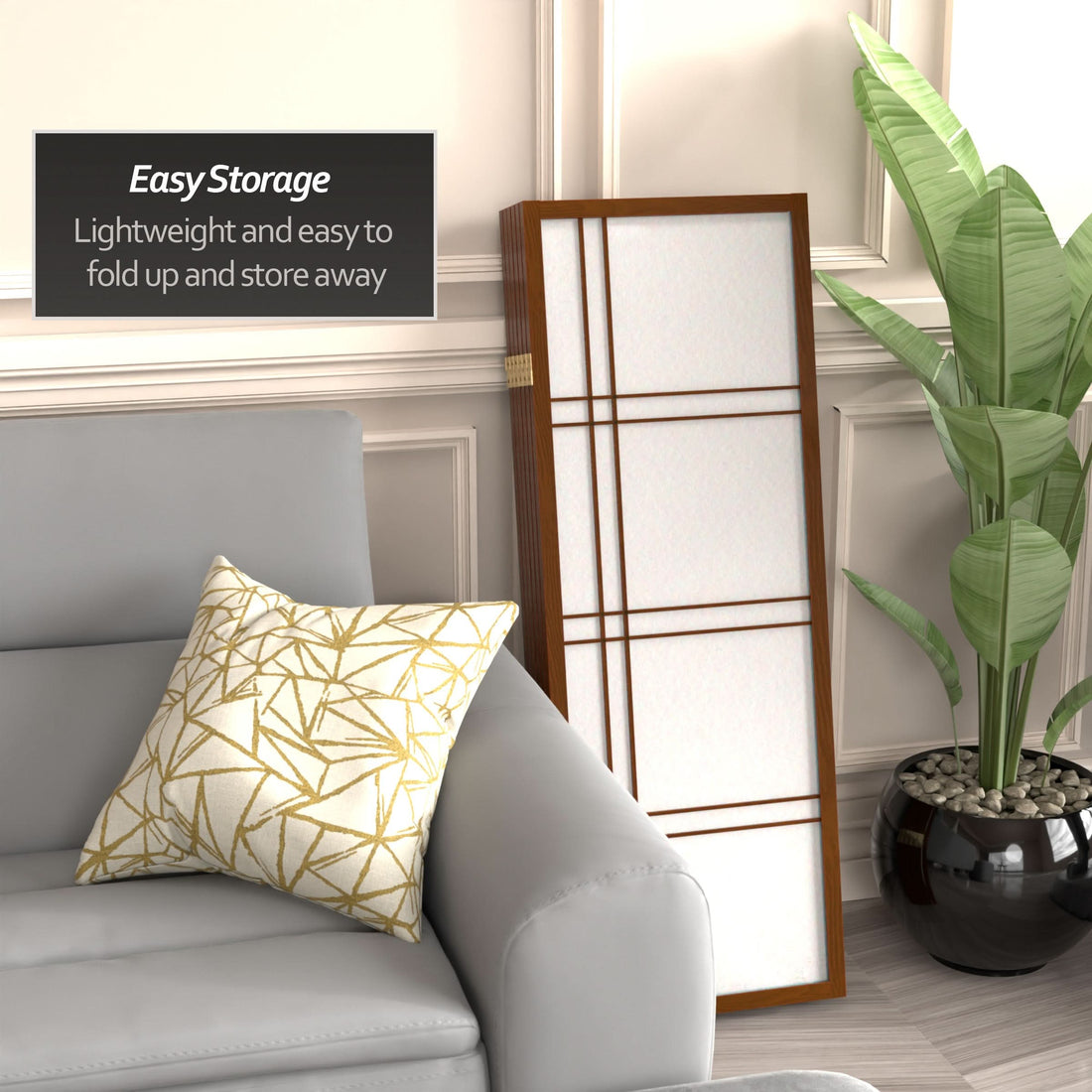 4 ft. Short Double Cross Shoji Screen