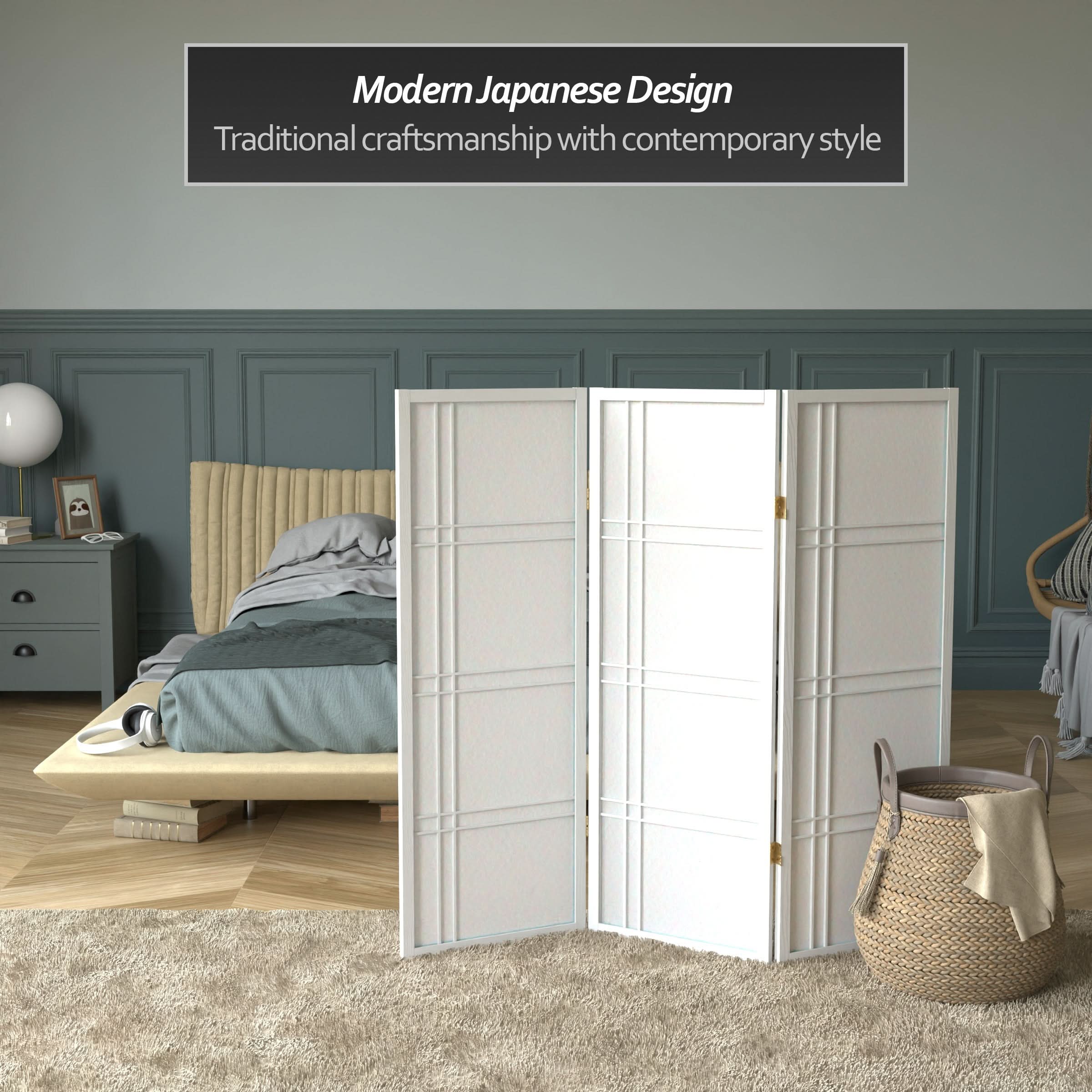 4 ft. Short Double Cross Shoji Screen