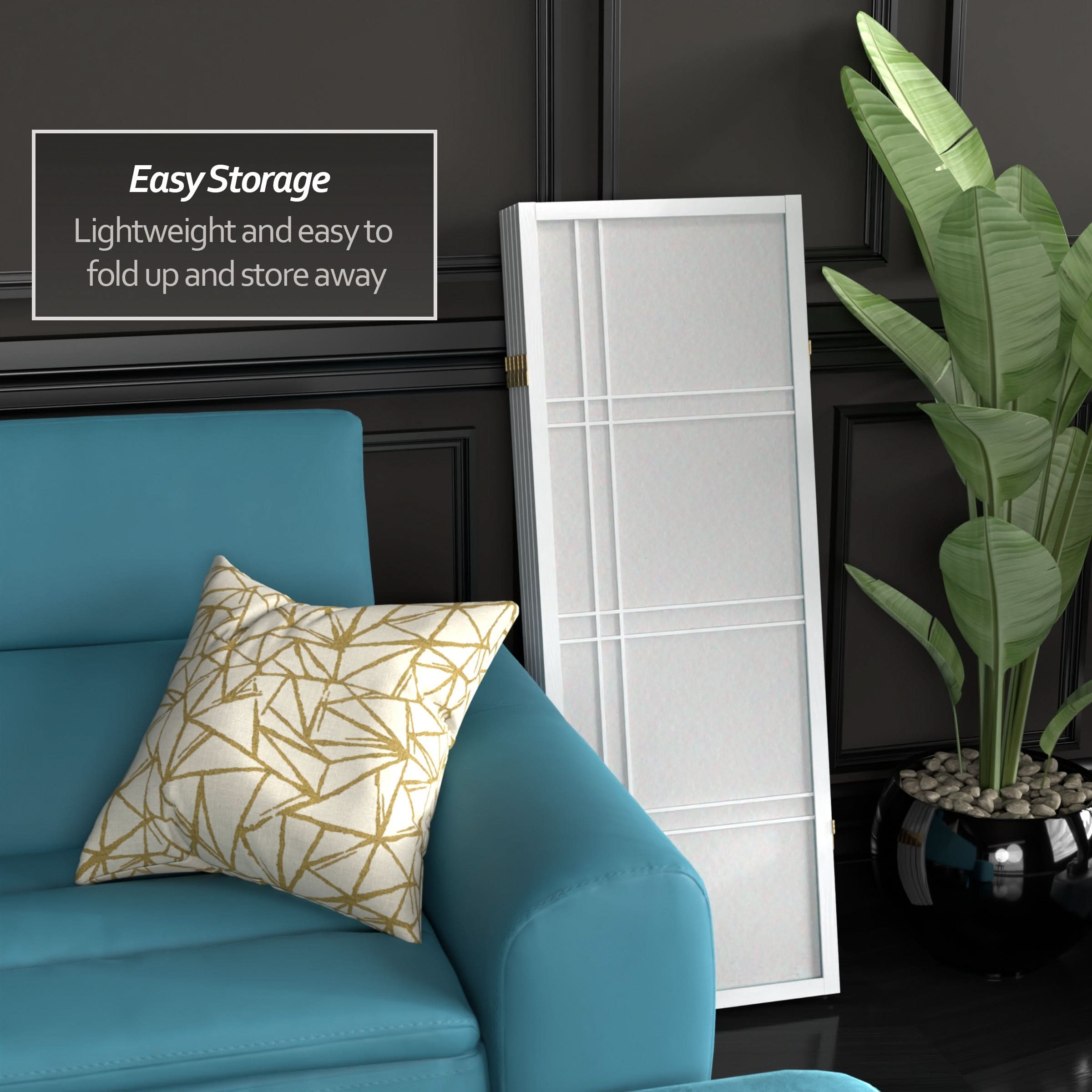 4 ft. Short Double Cross Shoji Screen