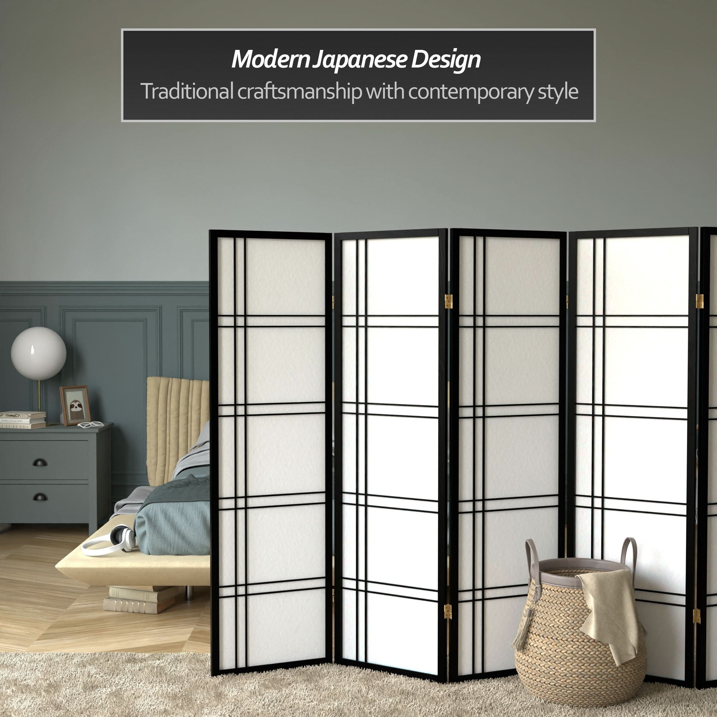 5 ft. Tall Double Cross Shoji Screen
