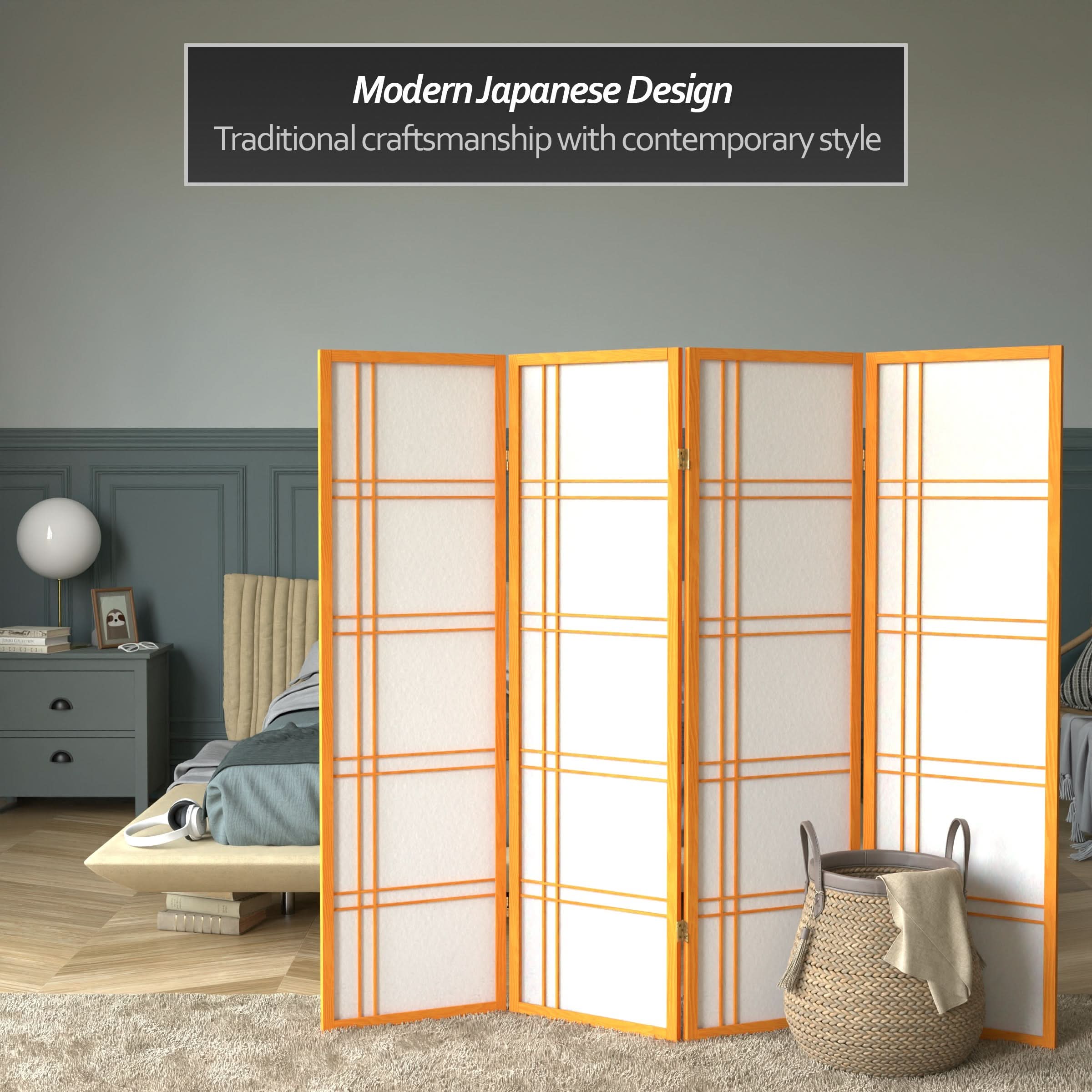 5 ft. Tall Double Cross Shoji Screen