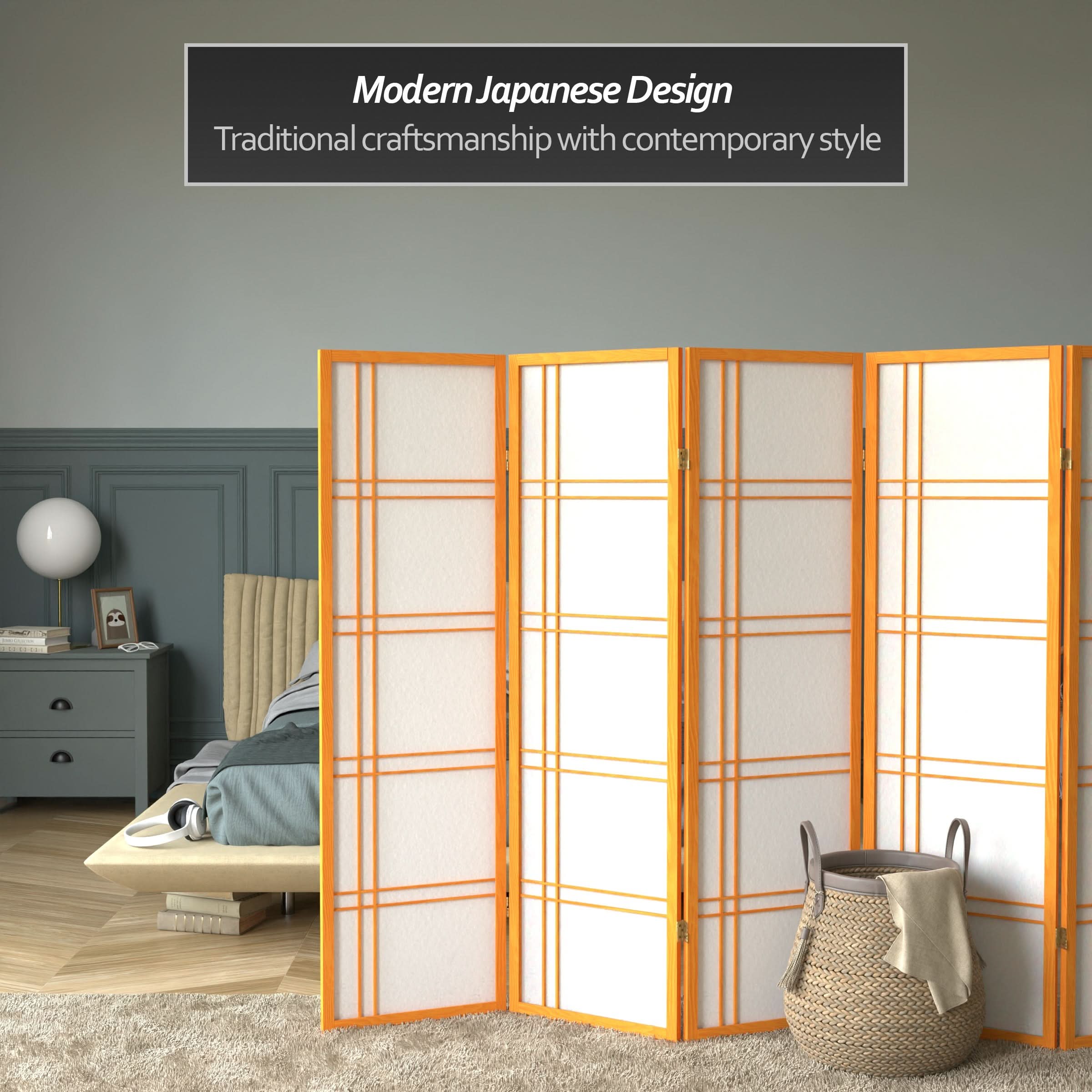 5 ft. Tall Double Cross Shoji Screen