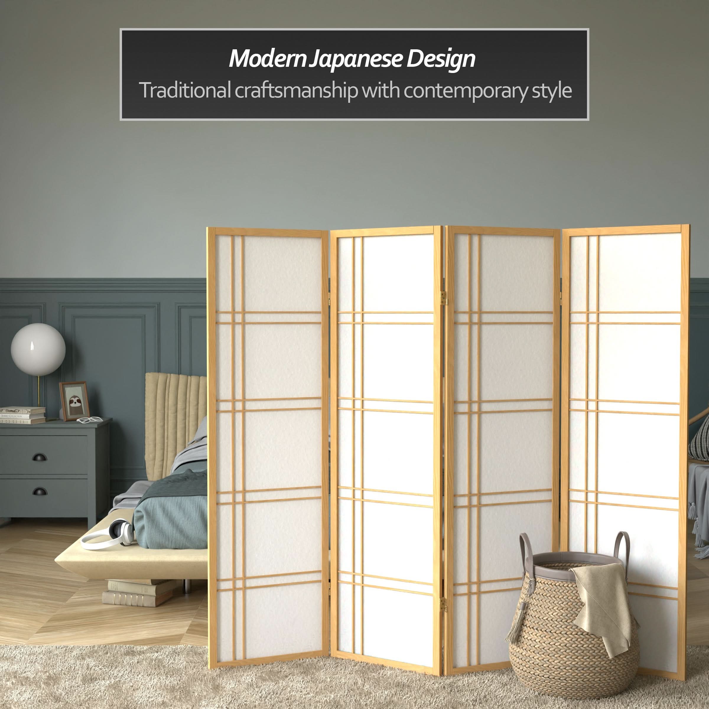 5 ft. Tall Double Cross Shoji Screen