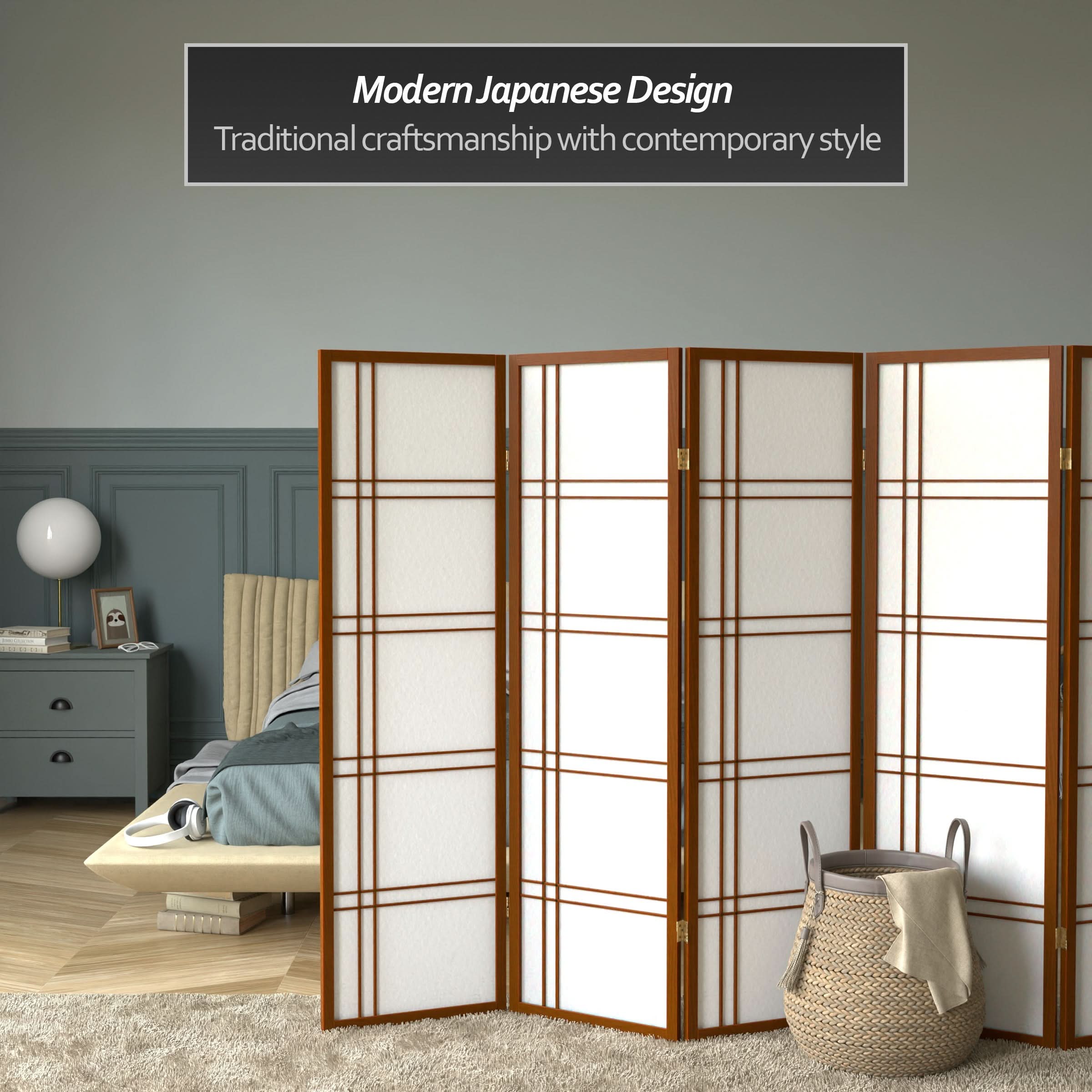 5 ft. Tall Double Cross Shoji Screen