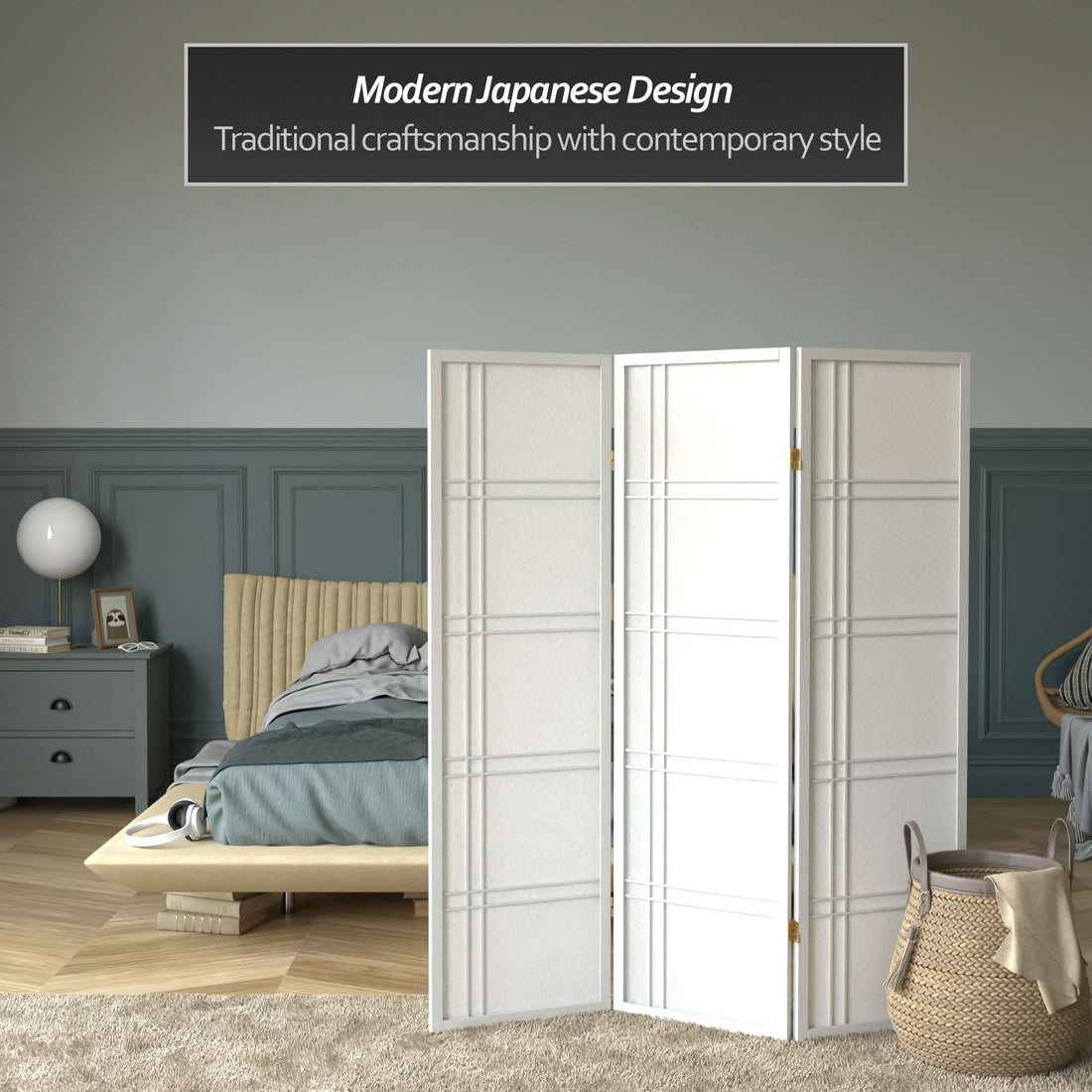 5 ft. Tall Double Cross Shoji Screen