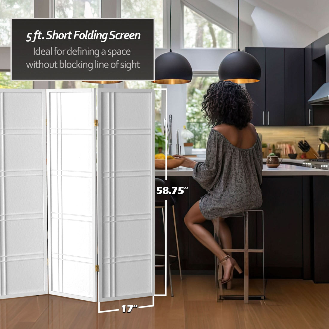 5 ft. Tall Double Cross Shoji Screen