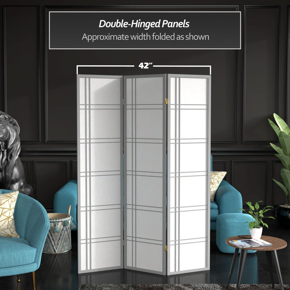 6 ft. Tall Double Cross Shoji Screen