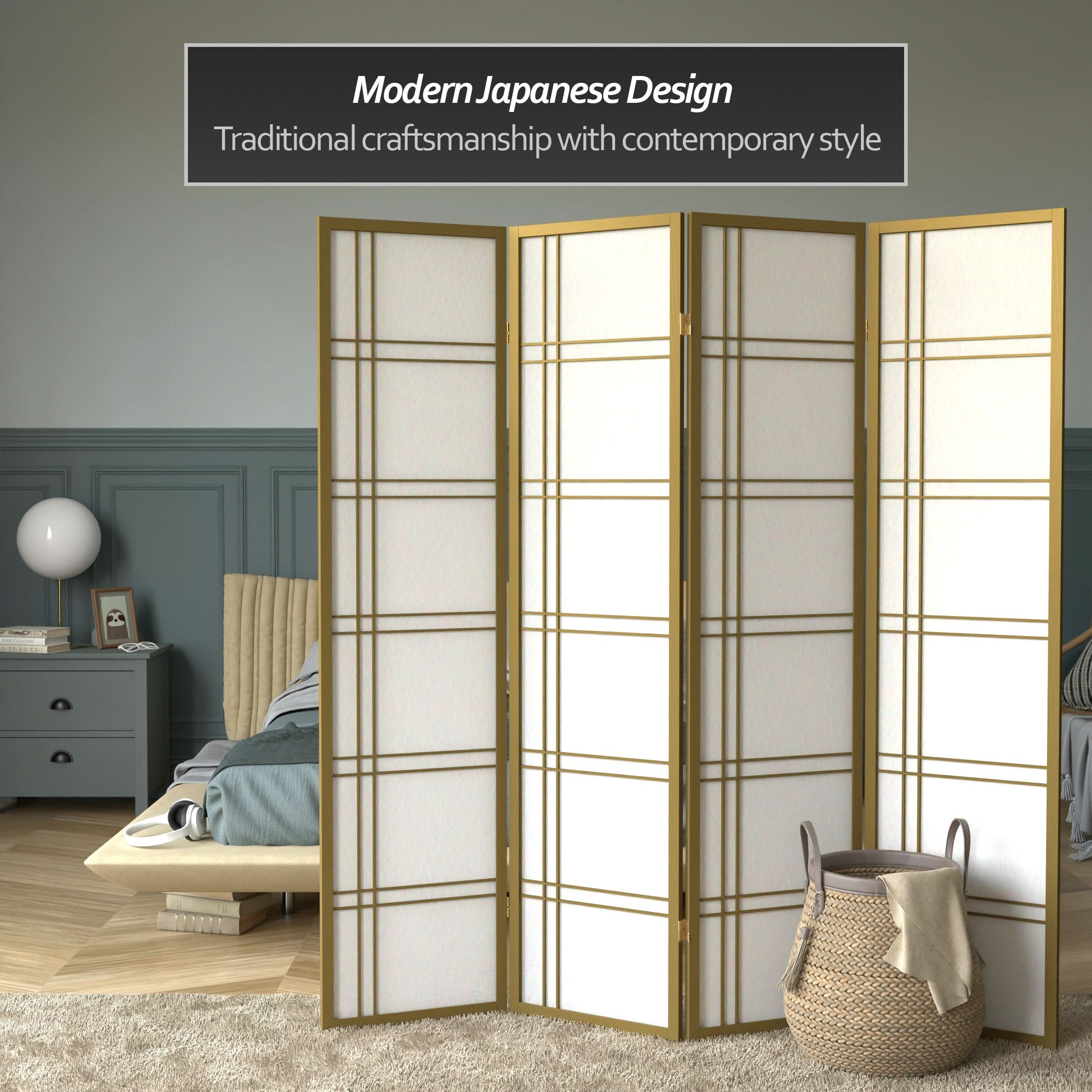6 ft. Tall Double Cross Shoji Screen