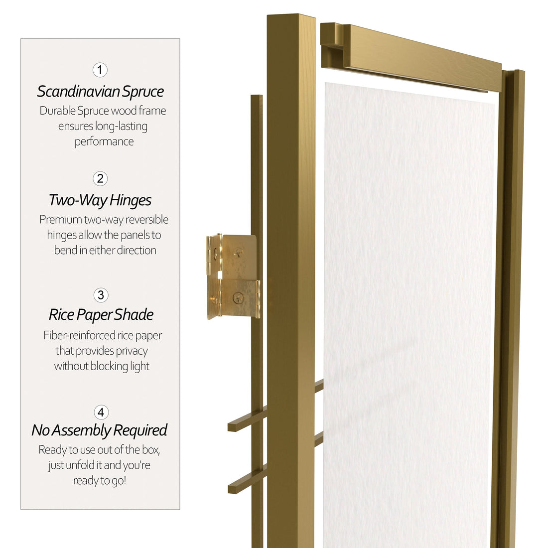 6 ft. Tall Double Cross Shoji Screen